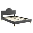 thumbnail image 3 of Modway Aurora Performance Velvet King Bed in Charcoal, 3 of 10