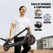 OBX 350W Electric Scooter for Adults, 18MPH & 12-16 Miles Range, 8.5 Solid Tires, Foldable Commuting E-Scooter with APP Control & Brake System