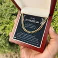 thumbnail image 5 of Valentine's Gift Boyfriend - I came across you and felt a love I never felt and do not want to lose, Cuban Link Chain, Stainless Steel or Yellow Gold, Message Card & Gift Box, 5 of 5