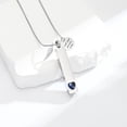 thumbnail image 3 of Cube Urn Ashes Necklace for Ashes with Angel Wing Stainless Steel Cremation Jewelry Memorial Keepsake Vial Pendant for Women Men, 3 of 5