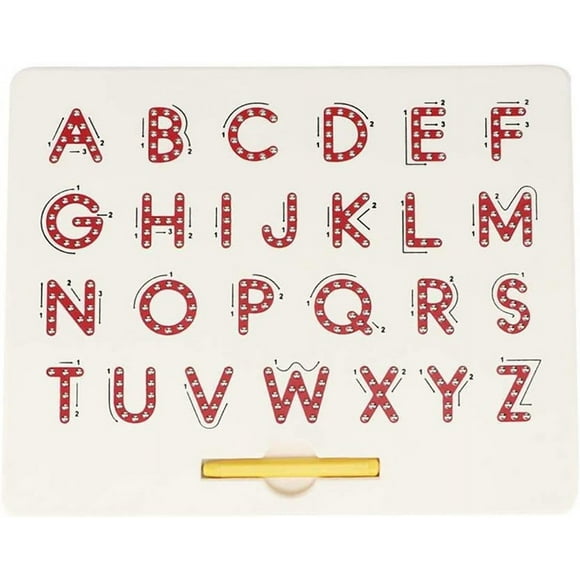 nipocaio Magnetic Alphabet Tracking Board, Colorful Magnetic Alphabet Letter and Number Tracking Board Magnetic Learner Educational Toy Letters