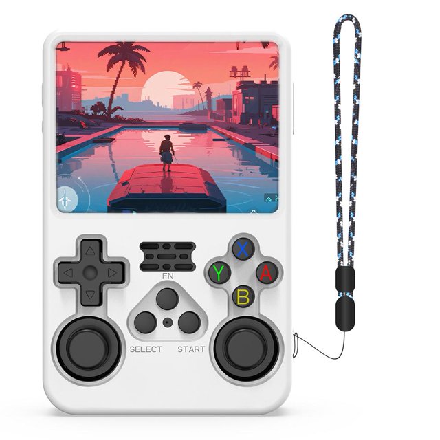 ANBERNIC Flip Portable Gaming Console TPU Protective Case, Soft Silicone Shockproof Cover with Lanyard, Dustproof Storage Shell for Handheld Systems