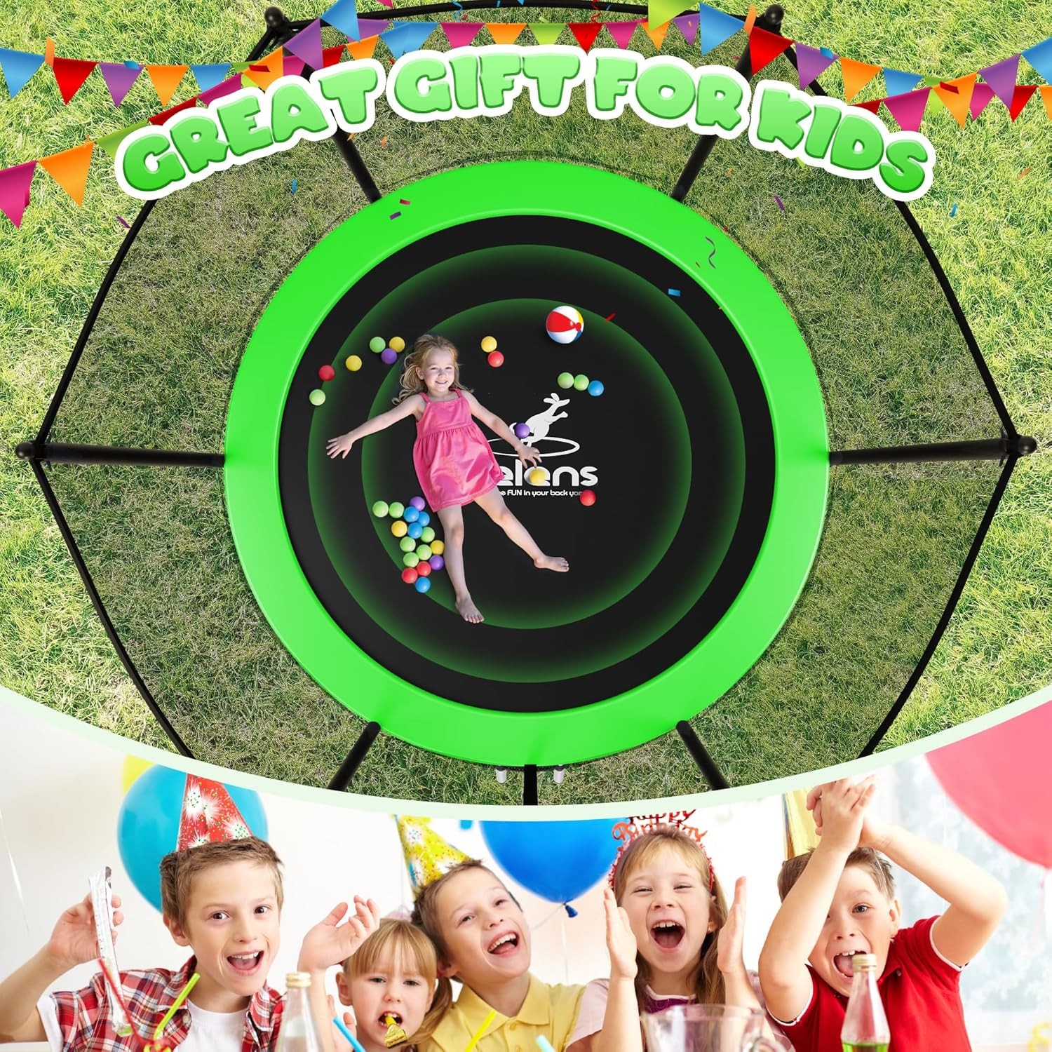Outdoor Trampolines 8ft 10ft 12ft 14ft 15ft,Exercise Trampolines with Enclosure Net and Ladder,Recreational Anti-Rust Trampolines for Kids and Adults