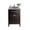 Brown, variant on 24 Inch Single Sink Brown Cabinet Bathroom Vanity With White Stripes Countertop - Laviva