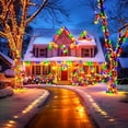 thumbnail image 3 of 户外太阳能LED串灯 - 1个100LED39英尺IP65防水太阳能闪烁仙女灯，适用于花园、露台、圣诞装饰、情人节、节日办公室、卧室、酒店、派对、, 3 of 6