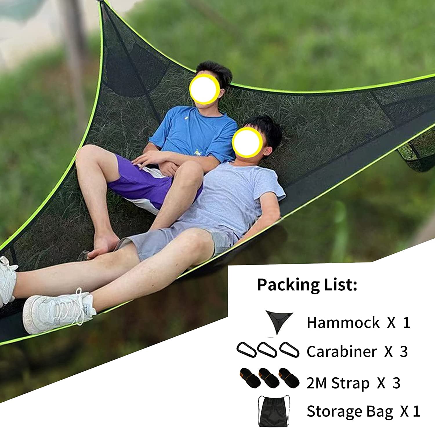 Triangle Hammock Tent Camping Multi 