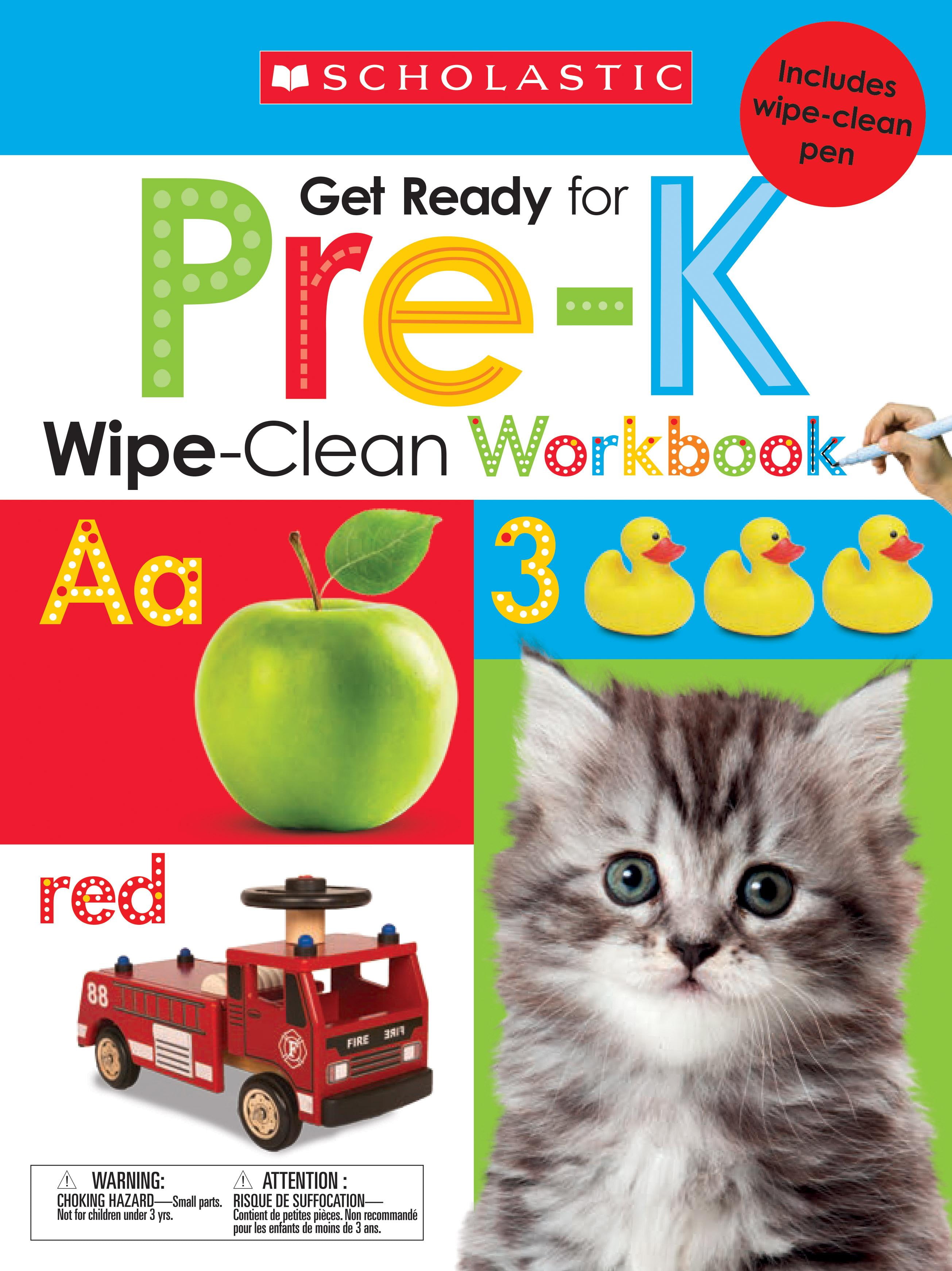 Scholastic Early Learners WipeClean Workbook Get Ready for PreK