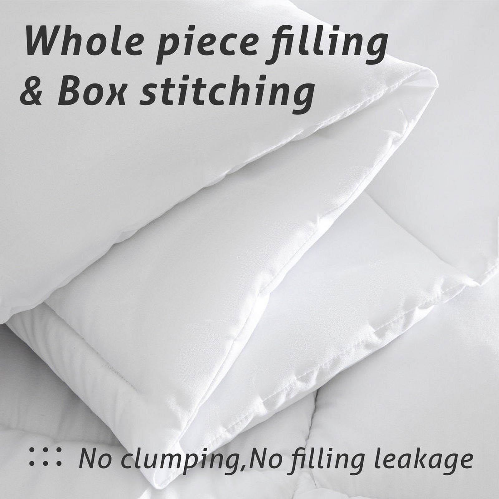 JUSTLET Luxury Solid Down Alternative Machine Washable White Comforters Duvet, California King