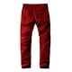 thumbnail image 3 of Pantalones a juego para hombre, ajustados, con parte delantera plana, casual, rojo 36, 3 of 5