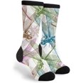 thumbnail image 1 of Chaussettes Décontractées en Coton pour Femmes - Chaussettes Libellules Colorées Noir et Blanc, 1 of 5