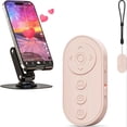 thumbnail image 2 of Bluetooth Remote Control for Phone Scrolling, Page Turner Camera Shutter, iPhone Android Black, 2 of 11