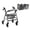 Black Gray Marble, variant on COEQINE Rollator Walker Seat & Backrest Rollbar Covers Set with Storage Basket 3 Pieces Set, Soft Removable Protective Cover for Women Men Elderly, Purple Black Marble