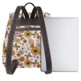 thumbnail image 3 of Disketp Sunflowers And Butterflies Mochila de Cuero para Mujer, Bolso de Espalda Antirrobo con Estilo para Viaje, Trabajo y Uso Diario, 3 of 4