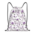 thumbnail image 1 of Xecao Lavender Flowers Pattern Sports Drawstring Backpack - String Swim Gym Bag with Wet Proof Pocket for Women&Men-Medium, 1 of 6