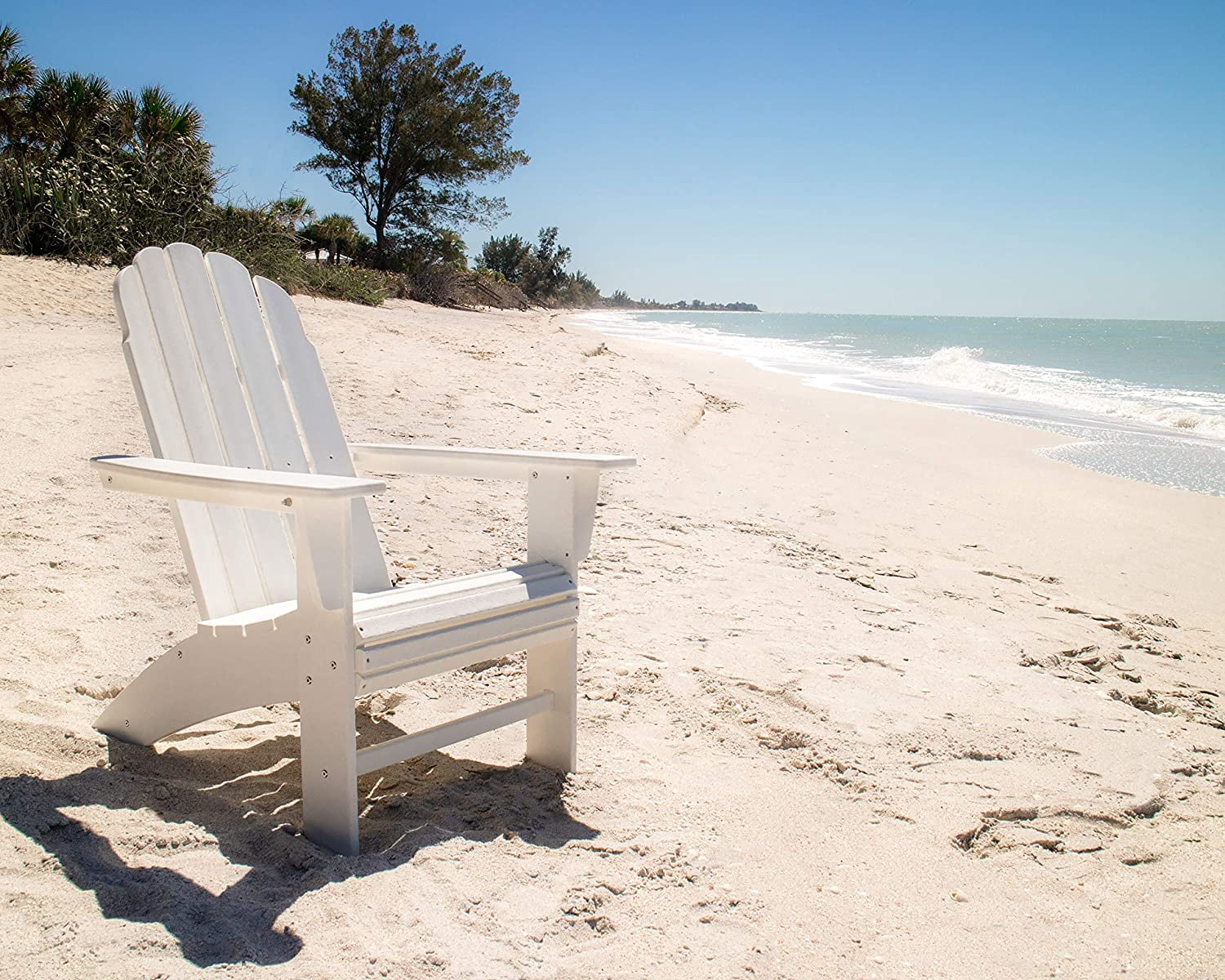 POLYWOOD Vineyard Curveback Outdoor Adirondack Chair in Slate Grey