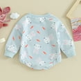 thumbnail image 3 of Bagilaanoe Newborn Easter Clothes Baby Girl Romper Sweatshirt Long Sleeve Bodysuits Print Pullover 3M 6M 12M 18M Infant Casual Tee Tops, 3 of 7