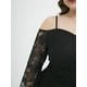 thumbnail image 2 of Vestido, Vestido de encaje de talla grande para mujer fuera del hombro elegante vestido de sirena de Abody 4X-grande, 2 of 7