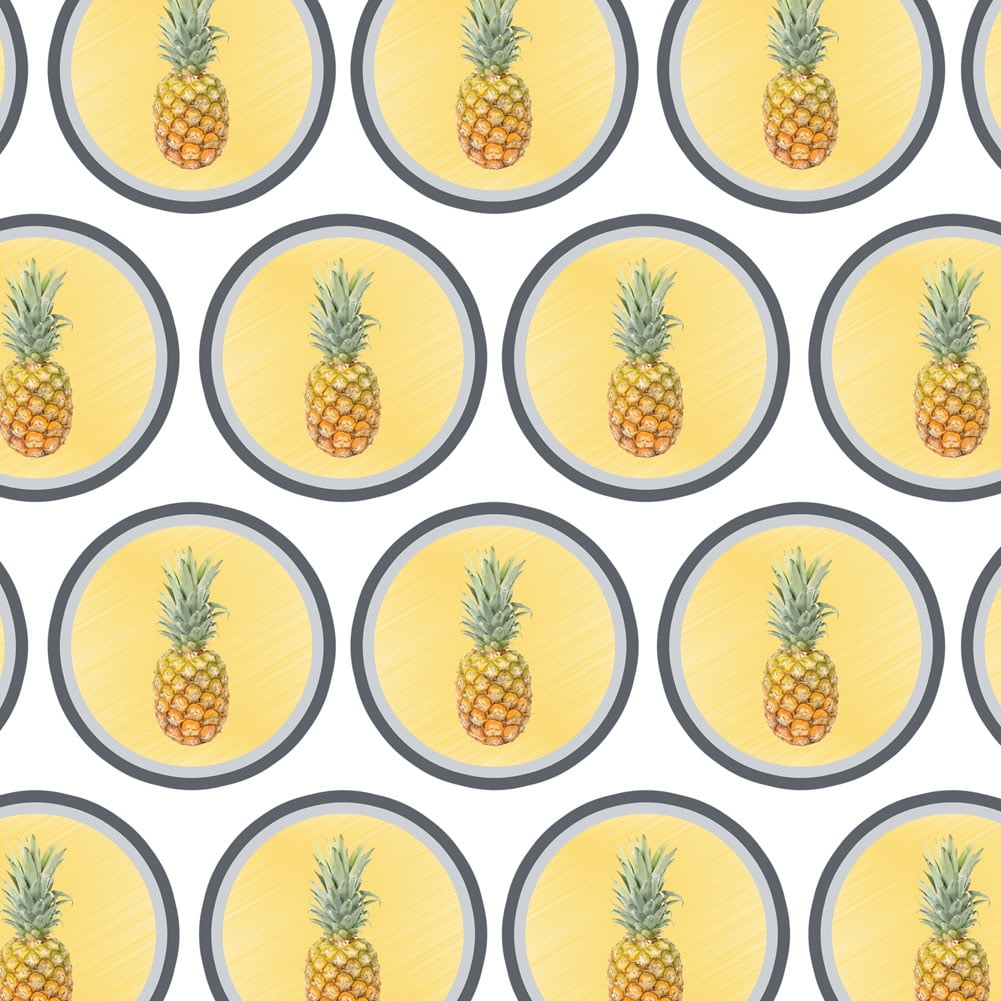 Pineapple on Yellow Background Premium Gift Wrap Wrapping Paper Roll ...