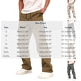 thumbnail image 4 of YABCSAZ Mens Cargo Pants Mid Rise Straight Leg Multi Pocket Breathable Casual Work Pants Cotton Blend Outdoor Joggers Streetwear Trousers with Pockets for Men, 4 of 8