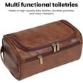 thumbnail image 4 of Artículos de Tocador de Tamaño de Viaje Personalizados para Hombres, Organizador de Viaje Duradero y Elegante para Viajes, Aseo y Cuidado Personal, Artículos de Viaje Esenciales de Cuero Impermeables., 4 of 8