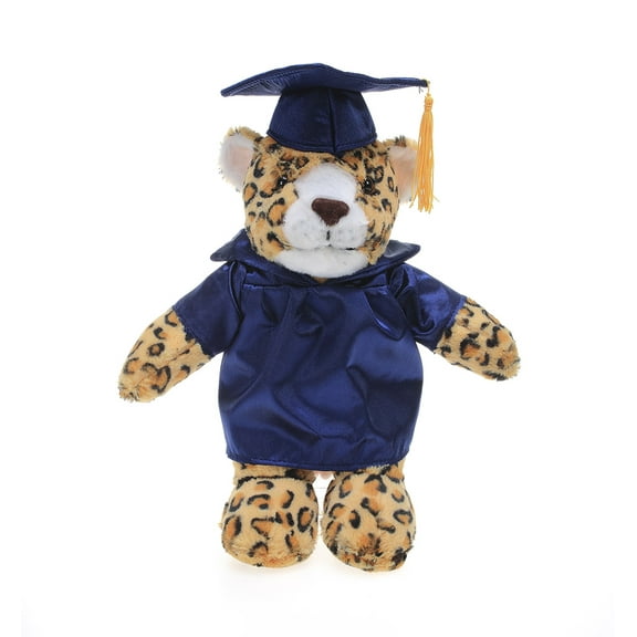 Made by Aliens Personalized Leopard Stuffed Animal Plush Toy – Perfect Gift for Graduation Name or Your School Logo on Gown, Best for Any Grad School Kids 12 Inches