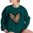 thumbnail image 4 of Womens 2026 Romance Tops Comfy Round-Neck Leopard Sweatshirt Valentines Fashion Print Long Sleeve Outfits Casual Love Tees Soft Daily Clothing Shirts, 4 of 5