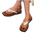 thumbnail image 3 of Flat Toe Sandals for Women, Classic Flip-Flop Style with Thick Textured Sole, Non-Slip Clip-Toe Design, Soft Upper Material, Suitable for Beach or Daily Leisure, 3 of 7