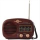 thumbnail image 1 of Radio Retro Bluetooth, Radio Portátil AM FM con Transistores, Funciona A Pilas, Reproductor de Música USB, Color Marrón Oscuro., 1 of 5