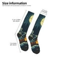 thumbnail image 2 of Fotbe Moonlit Skeleton Campfire Calcetas Divertidas Estampadas para Hombre y Mujer, Calcetas de Algodón hasta la Rodilla para Caminar, Correr, Enfermería y Embarazo, 2 of 6