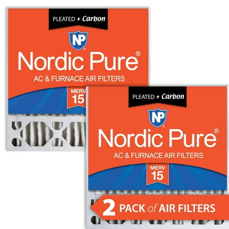 

20x20x5 (4 3/8) Honeywell Replacement Furnace Filters MERV 15 Plus Carbon 2 Pack