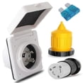 thumbnail image 1 of RV Power Inlet Outlet Shore Power Kit W/Boot Cord Protector 125V NEMA L5-30P L5-30R Male Female Connector Plug,30AMP, 1 of 5