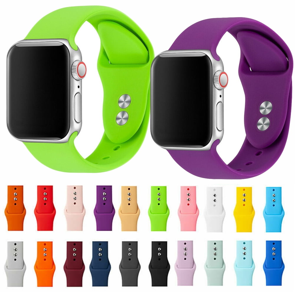 EIMELI Idon Sport Band Compatible for Apple Watch Band 40MM 38MM , Soft  Silicone Sport Bands Replacement Strap Compatible with iWatch Series SE/6/5/4/3/2/1  All Models - Walmart.com