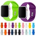 thumbnail image 1 of EIMELI Idon Sport Band Compatible for Apple Watch Band 42MM 44MM , Soft Silicone Sport Bands Replacement Strap Compatible with iWatch Series SE/6/5/4/3/2/1 All Models, 1 of 8