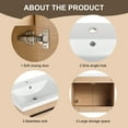 thumbnail image 5 of 30 Inch Bathroom Vanity with resin Countertop Sink, 2 Doors Bathroom Cabinet Set, Oak, 5 of 11
