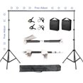 thumbnail image 1 of 2.6x3m/8.5x10 Pieds Support de Fond pour Studio Photo Vidéo, Système de Support Télescopique Réglable avec Sac de Transport, 1 of 5