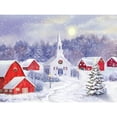 thumbnail image 1 of Christmas Snow Village Church-Full Round Diamond Painting 40*30cm, 1 of 10
