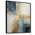 thumbnail image 2 of Designart "Scandinavian Blue And Gold Tranquility" Scandinavian Floater Framed Canvas Art Print, 2 of 5
