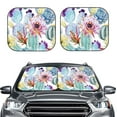 thumbnail image 2 of Naloa Cactus 2 Piece Foldable Car Sun Shades, Car Windshield Sunshade, Front Window Sunshade for Car, Truck, SUV - Medium, 2 of 7