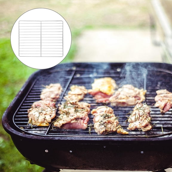 OUNONA Grill Nets Rectangular Silver 1Pcs