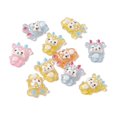 thumbnail image 1 of Christmas Reindeer Transparent Resin Cabochons Mixed Color 23x18.5x6.8mm, 1 of 3