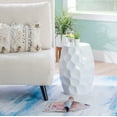 thumbnail image 6 of Powell Shawna Indoor Modern Hammered Metal Round End Table, White, 6 of 6