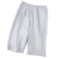 thumbnail image 3 of Collections Etc Women's Bermuda Style Elastic Waist Summer Shorts Gray XXX Large, 3 of 6