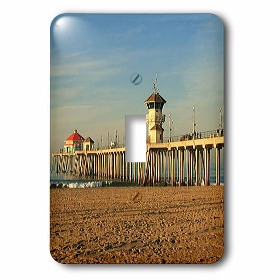 3dRose, Huntington Beach Pier, single toggle switch