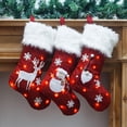 thumbnail image 2 of calcetines de Navidad con luces LED para colgar de Navidad con bordado , adorno de Navidad para chimenea, decoración de árbol de Navidad(Ancianos)(1 pieza), 2 of 5