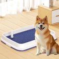 thumbnail image 1 of Dog Toilet High Fence Odor Proof Easy Clean Plastic Pee Pad Holder Pet Potty Tray for Small Dogs, 1 of 7