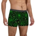 thumbnail image 4 of Salouo Green Bright Web with Spiders Print Men's Boxer Briefs,Breathable Underwear Elastic Waistband Briefs for Men -Large, 4 of 8