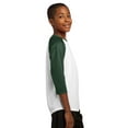 thumbnail image 3 of Sport-Tek Baseball Jersey (YST205) White/Forest Green, M, 3 of 6