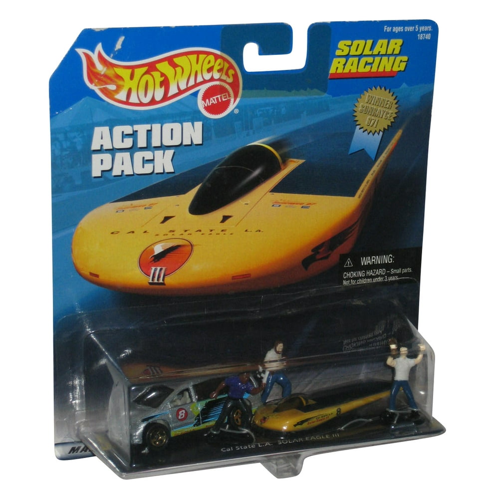 Hot Wheels Solar Racing Action Pack Toy Car Figure Set - (Cal State LA