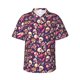 thumbnail image 1 of Fotbe music Skull record Guitar Camisa Hawaiana para Hombre Unisex – Camisa Casual de Verano con Botones de Manga Corta de Algodón y Lino,Medium, 1 of 7