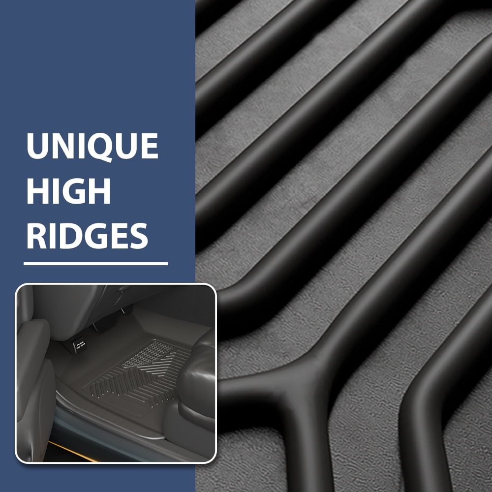 TPE All Weather Custom Liners Set Floor Mats Black Fit for Jeep Grand Cherokee 2022-2024
